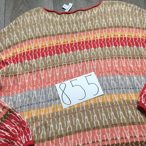 Sundance Womens Knit Jacquard Aztec Multicolor Pullover Sweater Linen Cotton XL - Picture 9 of 9